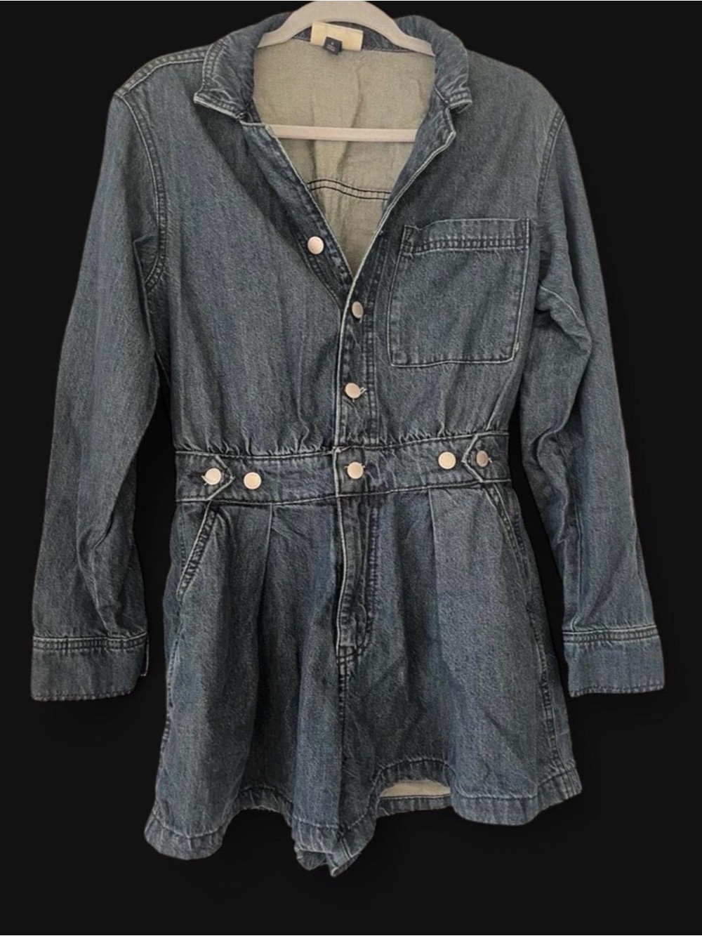Universal Thread Light Blue Denim shorts romper jumpsuit . Used
